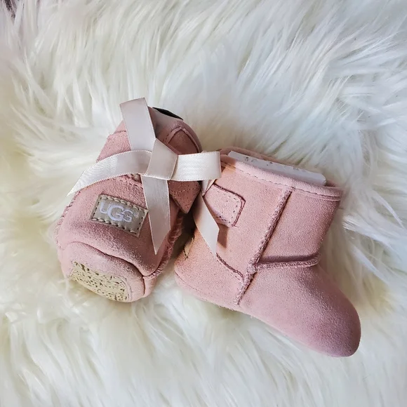 Baby Pink Jesse Bow II infant Uggs Boots in size 0/1 - Picture 2 of 7